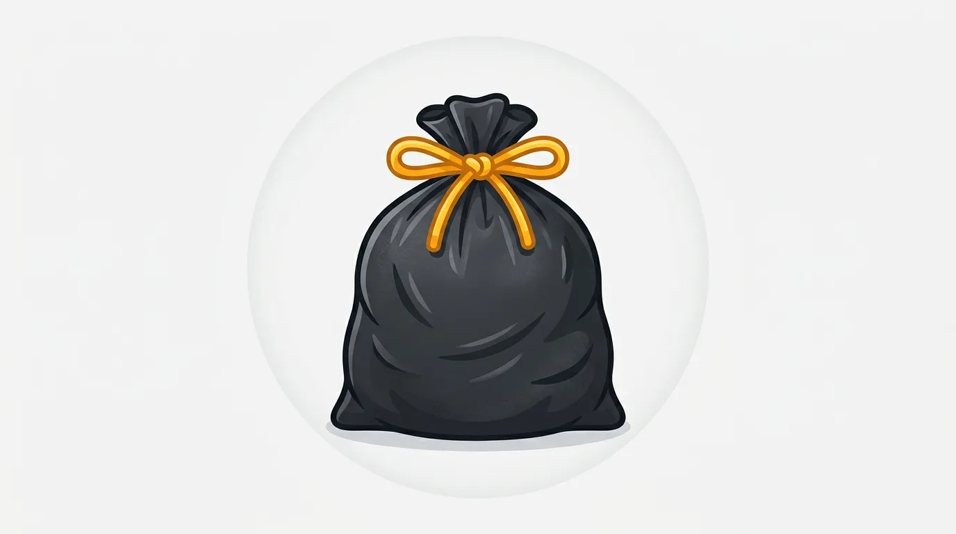 trash bag emoji