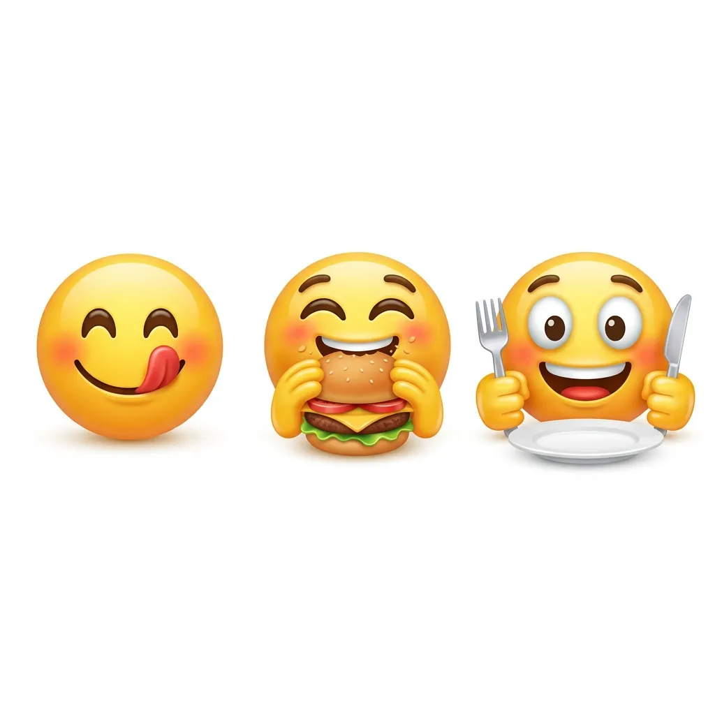 What do eating emoji mean